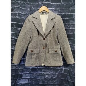 VTG Breckenridge Blazer Jacket ILGWU USA Elbow Patches Heritage Equestrian Sz 8